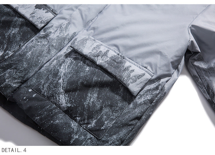 D-vine Gradient Cotton Padded Jacket