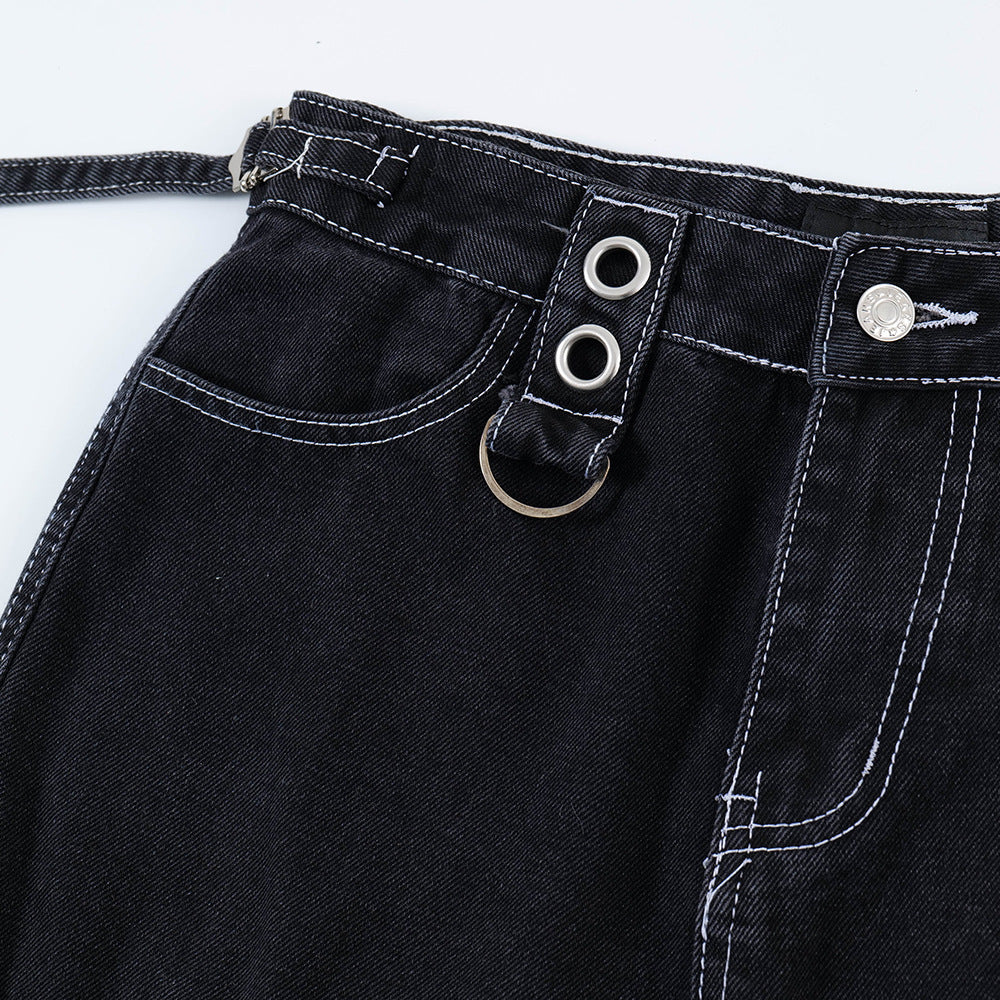 Stylish Punk Rock Cargo Jeans