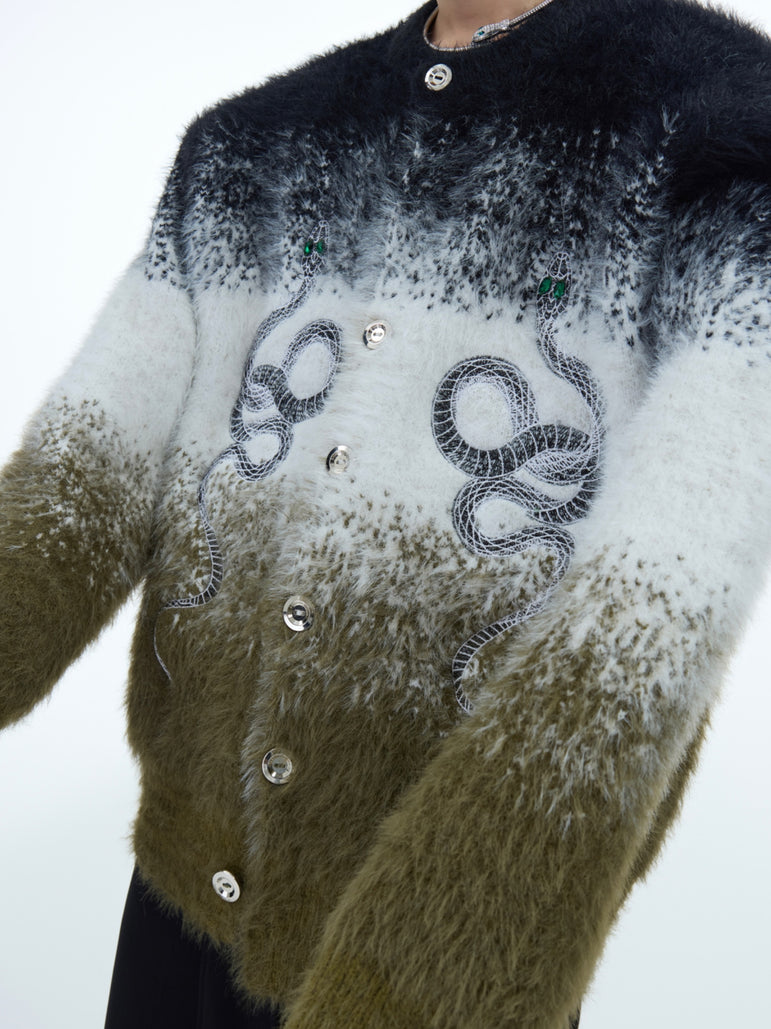 D-vine Mink Hair Gradient Loose Sweater