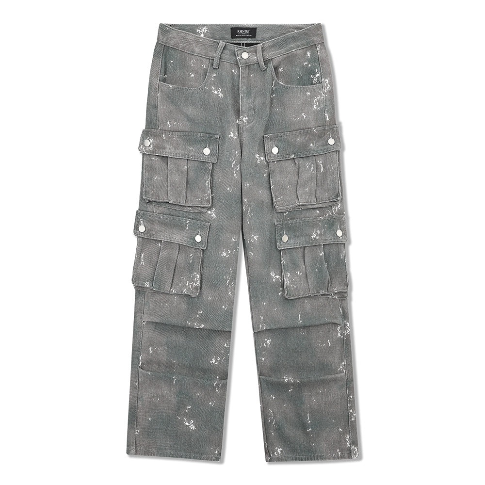 D-vine Splash-ink Denim Jeans - back view