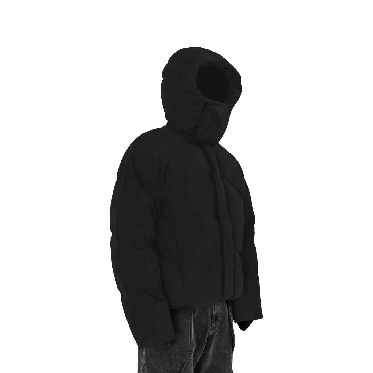 Helmet Armor Split Down Puffer Jacket