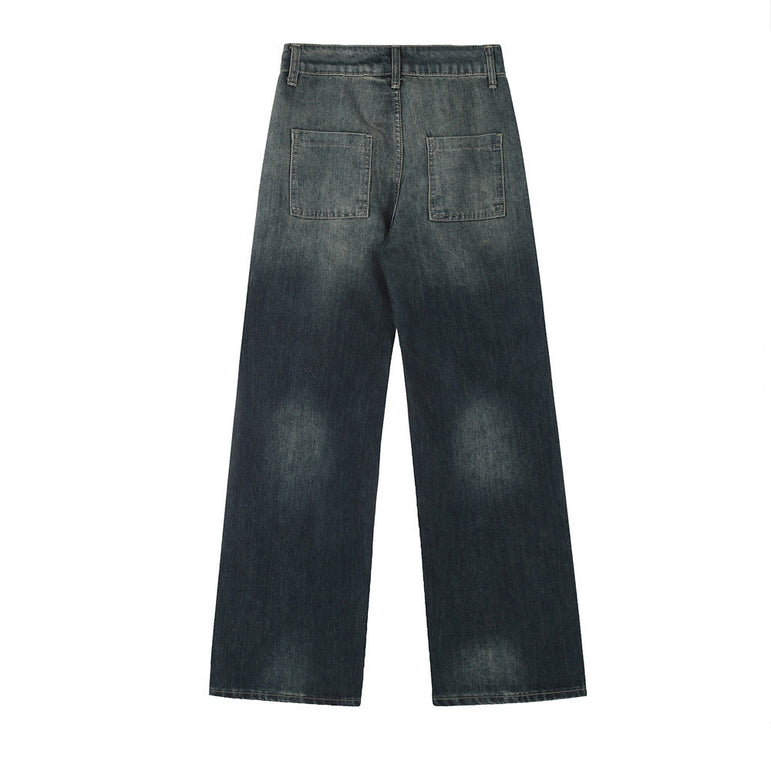 D-vine Graffiti Straight-leg Denim Jeans - back view
