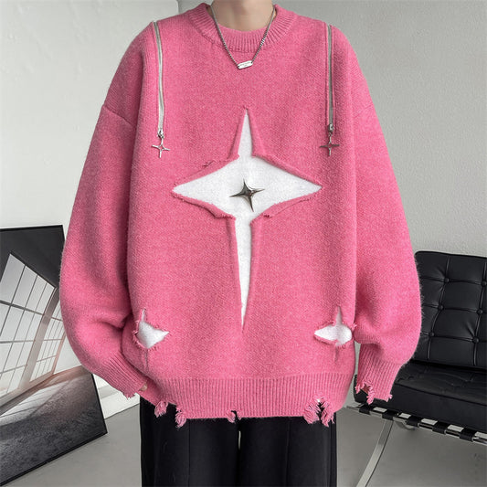 Loose Chic Contrast Sweater