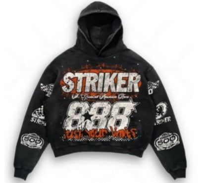 Letter Print Pullover Hoodies | Retro Pullover Hoodies | D-Vine