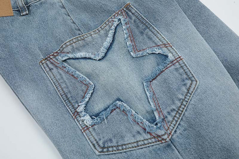 Men's Retro Floral Embroidered Jeans | Vintage Denim