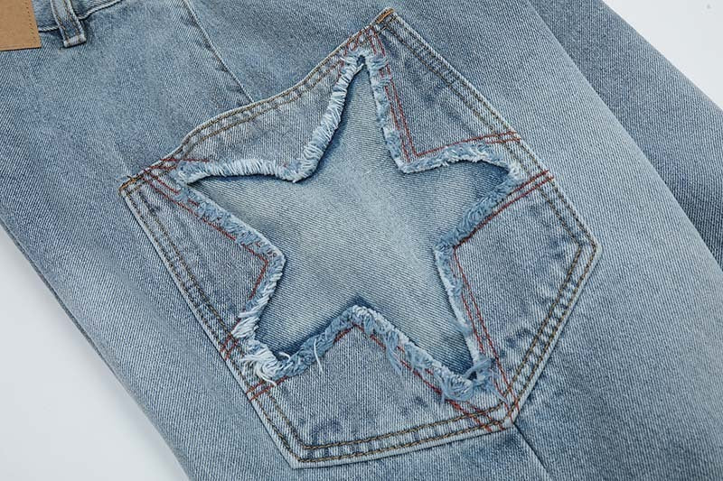 Men's Retro Floral Embroidered Jeans | Vintage Denim