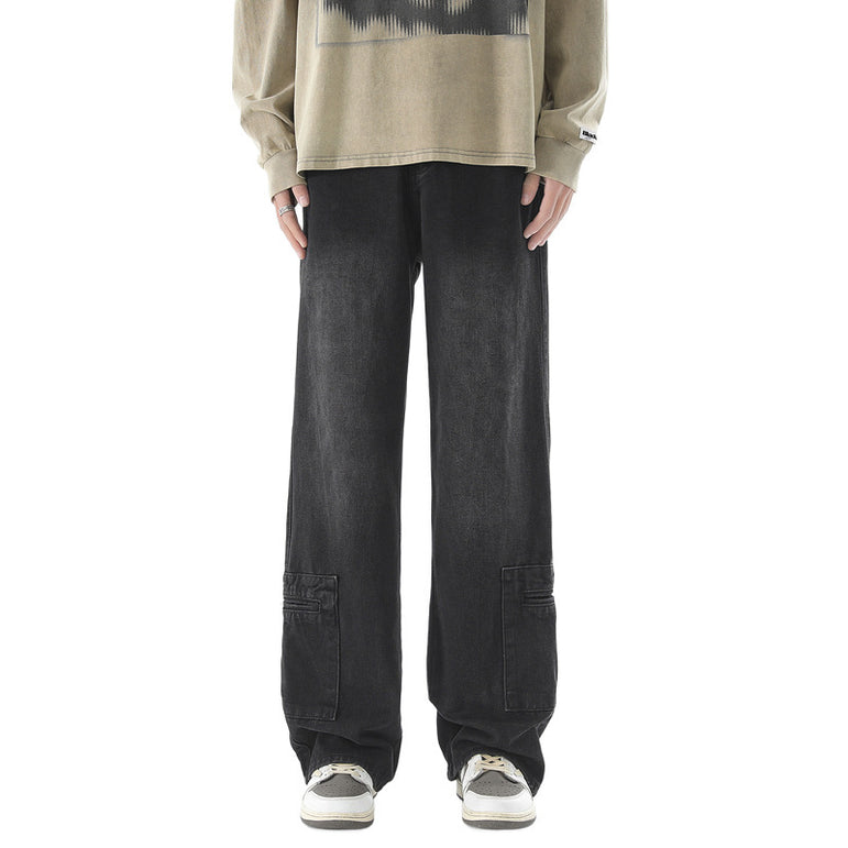 D-vine Baggy Straight Denim Jeans - back view