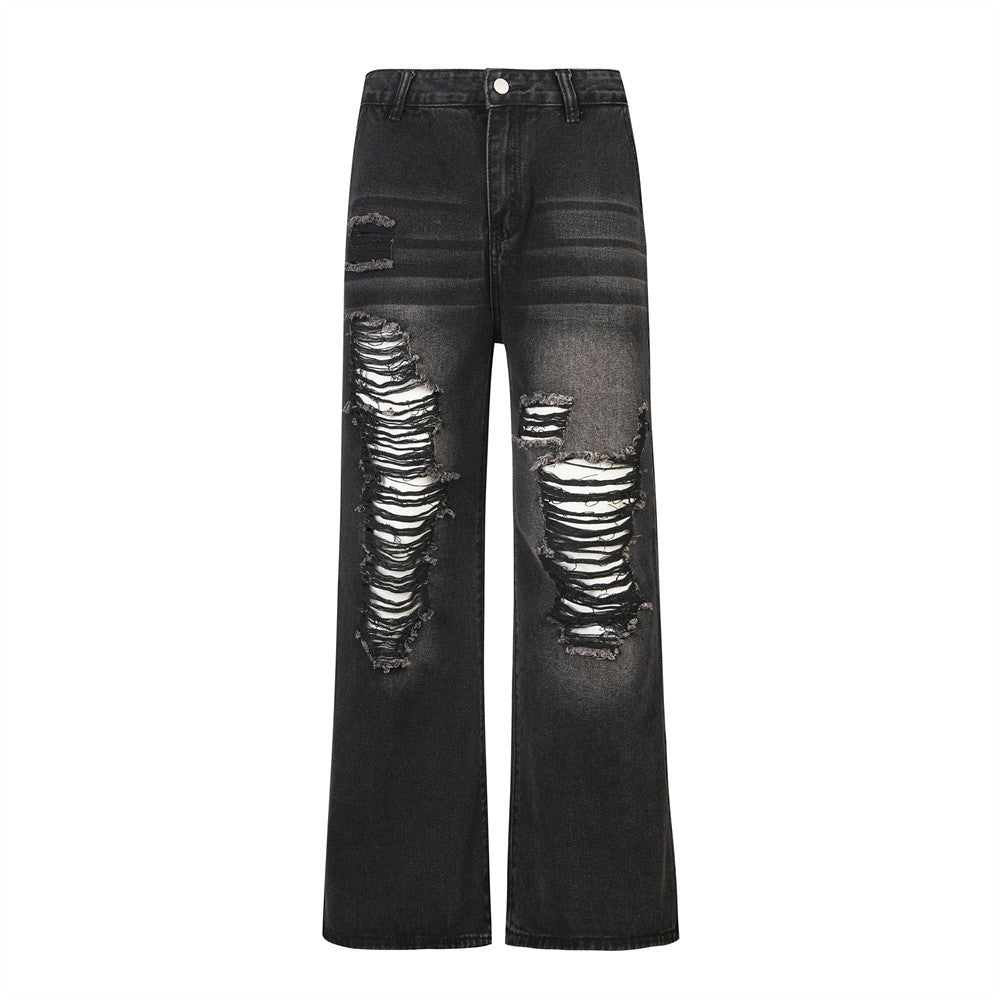 Unisex Ripped Denim Jeans