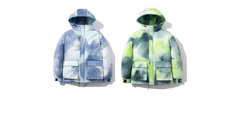 D-vine Gradient Hooded Bread Coat