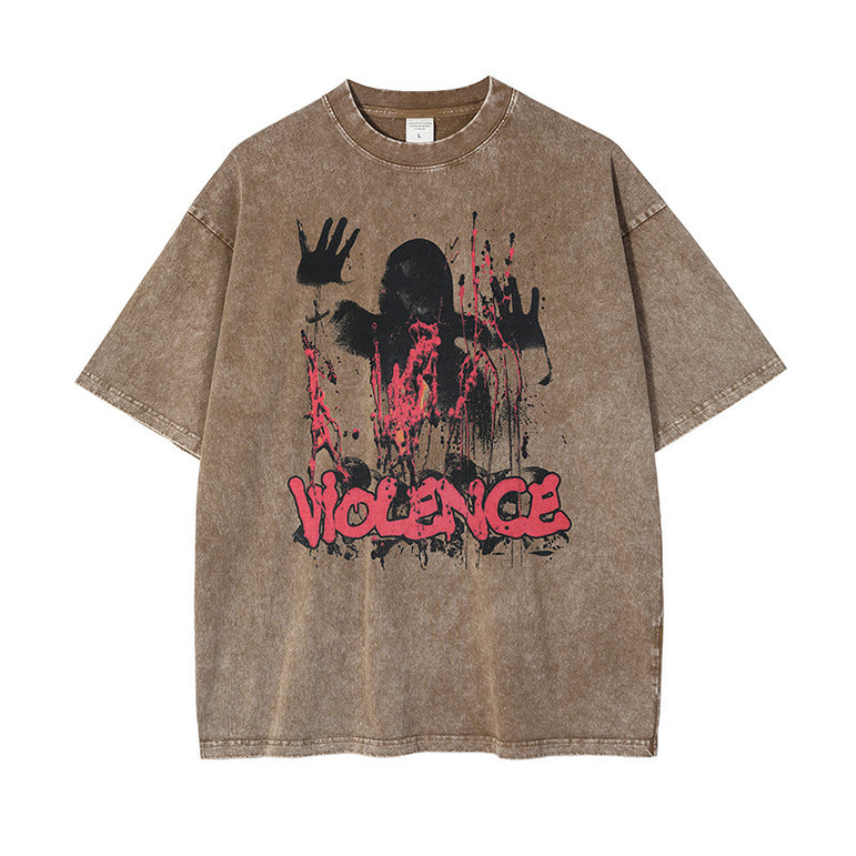 Batik Washed Distressed Graphic Tee | Streetwear T-Shirt