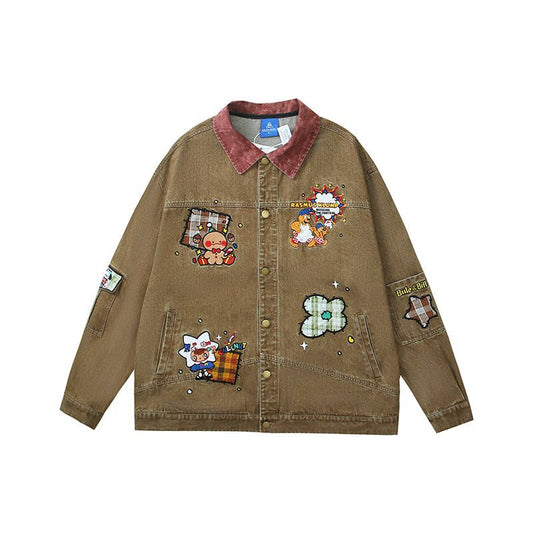 Embroidered Denim Jacket | Antique Denim Jacket | D-Vine