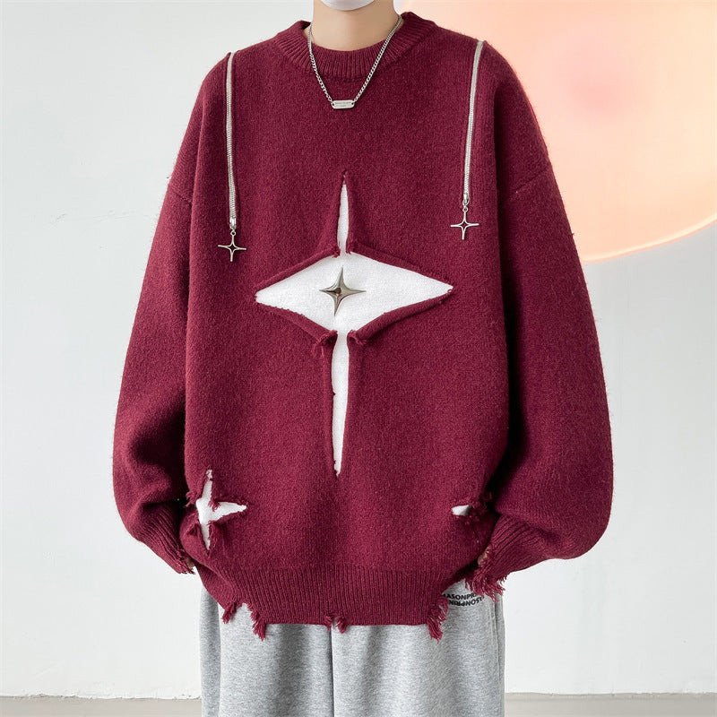 Loose Chic Contrast Sweater