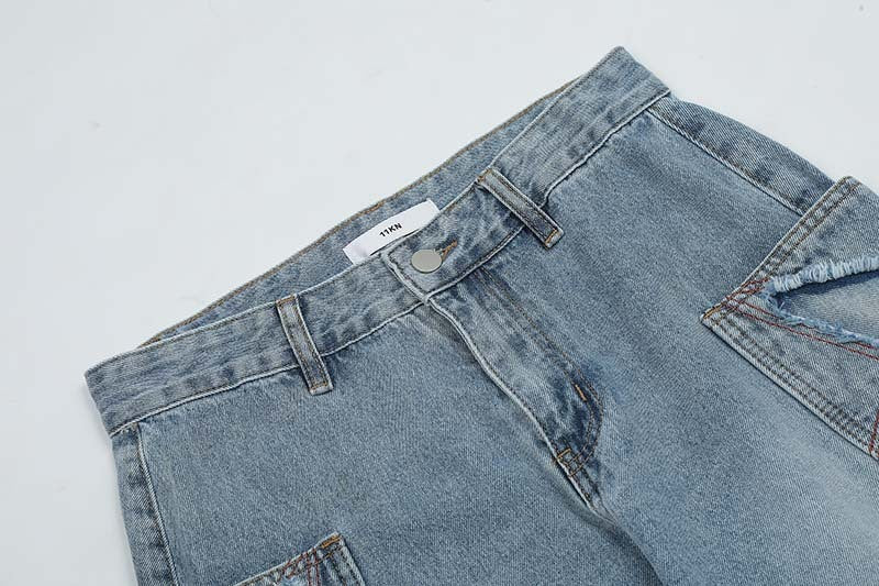 Men's Retro Floral Embroidered Jeans | Vintage Denim