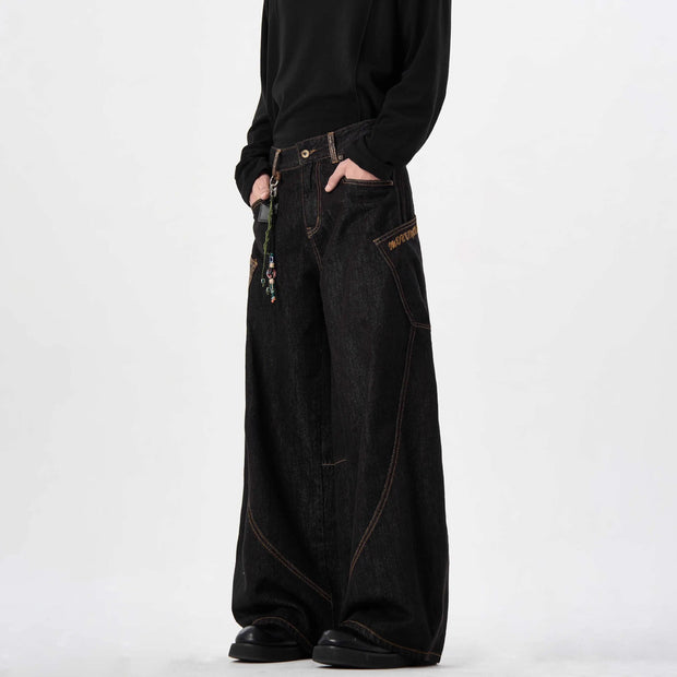 Snake Print Straight-Leg Denim Jeans | Statement Denim