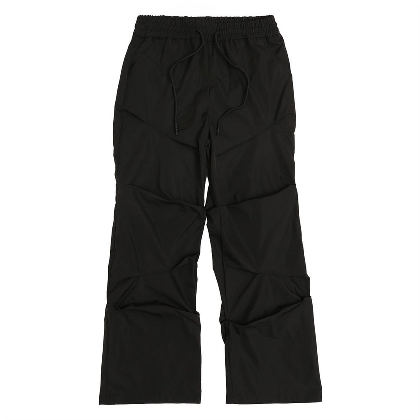 D-vine Unisex Pleated Stylish Cargos - fabric and stitching close-up
