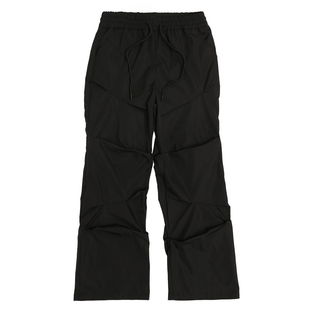 D-vine Unisex Pleated Stylish Cargos - fabric and stitching close-up