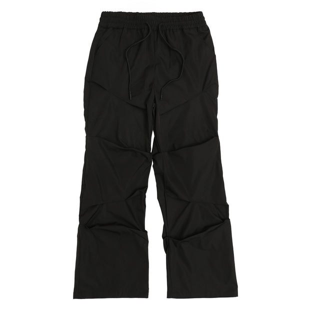 D-vine Unisex Pleated Stylish Cargos - fabric and stitching close-up