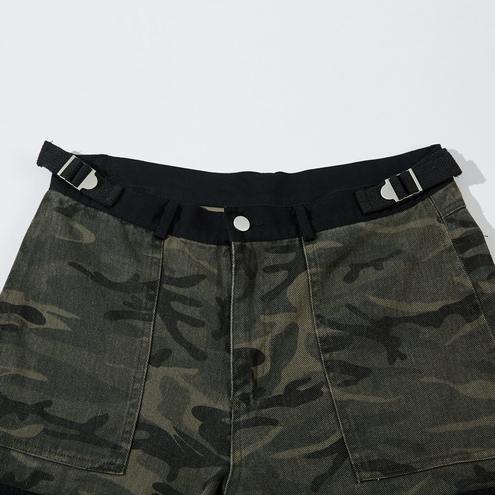 D-vine Heavy Industry Camouflage Cargos - pocket detail close-up