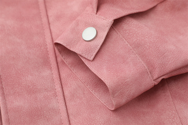 D-vine PU Leather Jacket