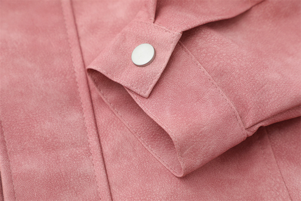 D-vine PU Leather Jacket