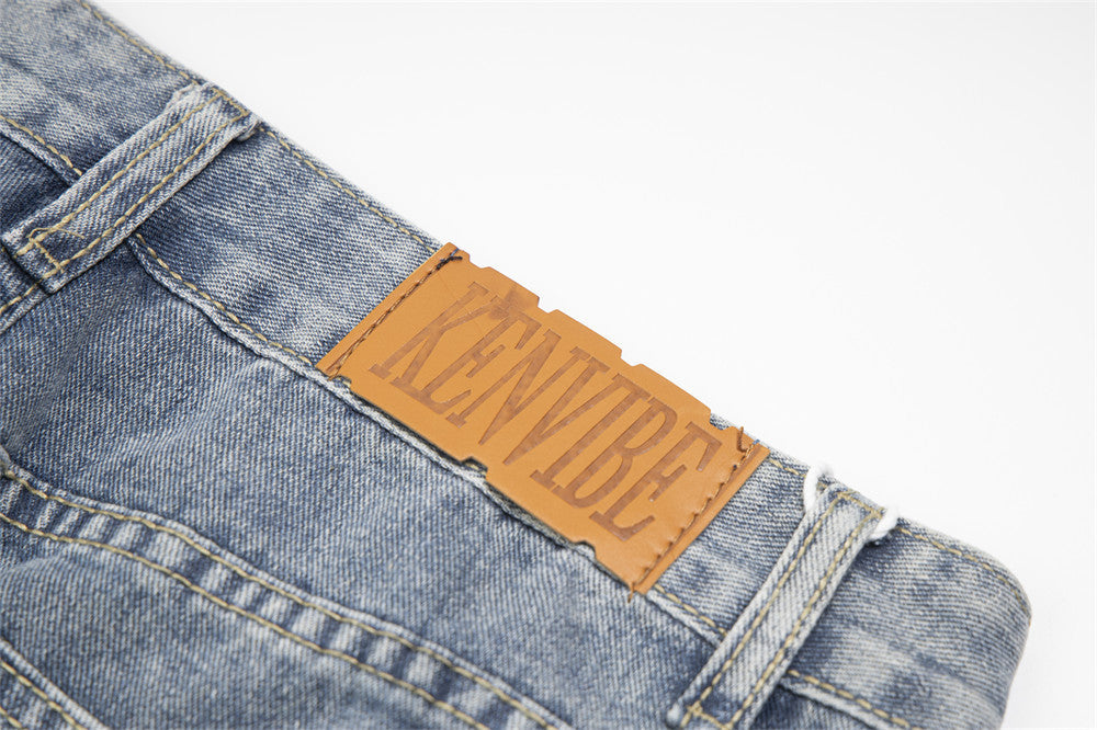 Unisex Ripped Denim Jeans