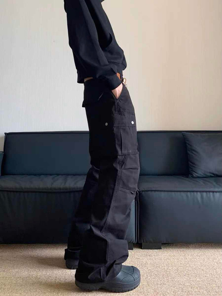 D-vine Retro Multi-pocket Cargo Pants - back view