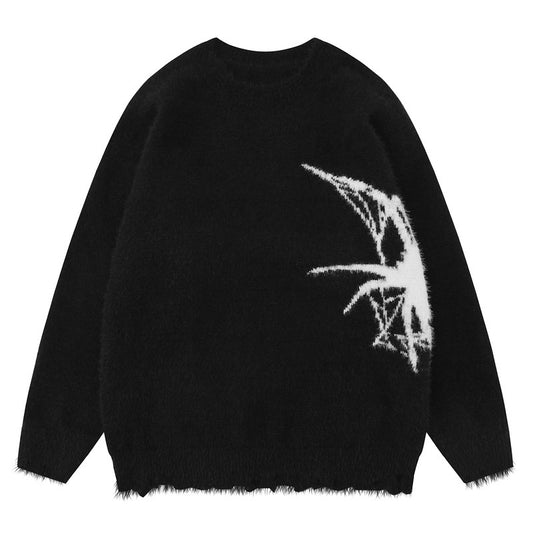 Retro Spider Printed Sweater