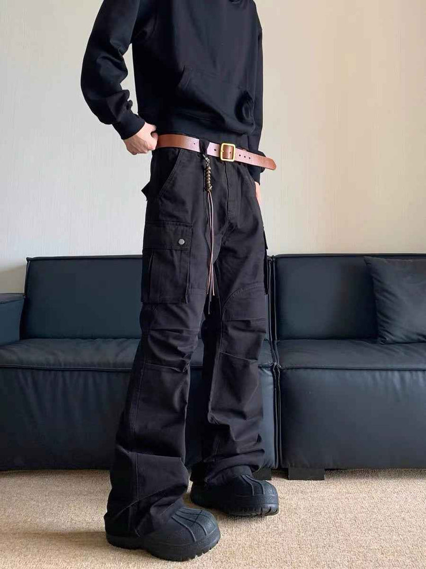 D-vine Retro Multi-pocket Cargo Pants - flat lay product shot