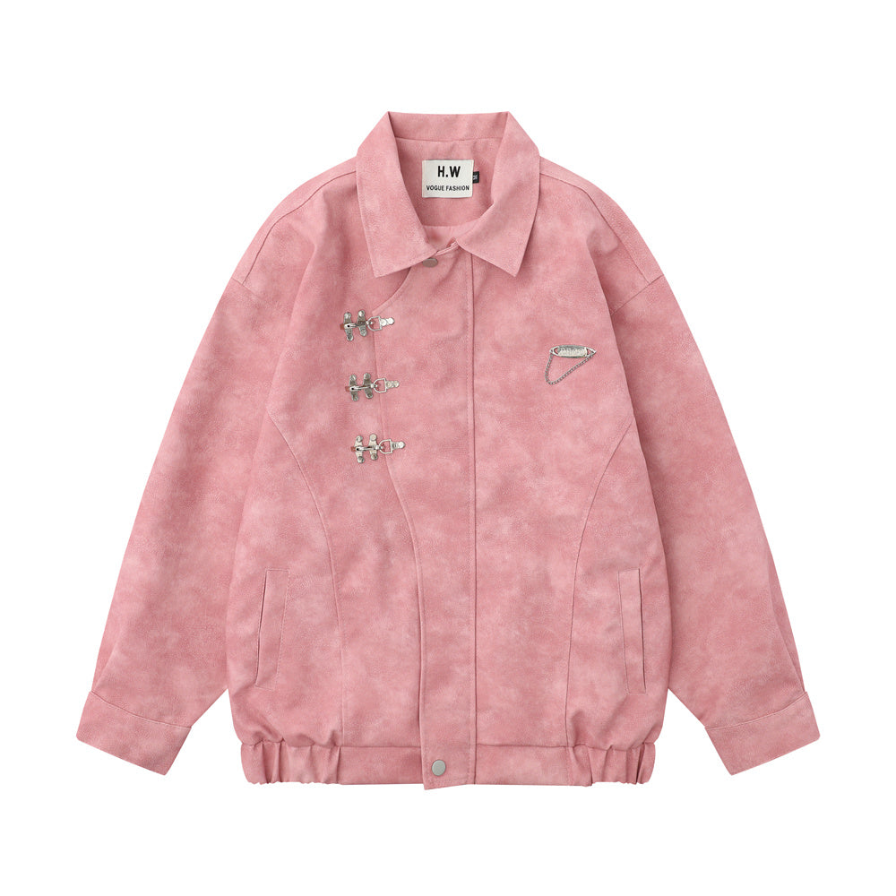 D-vine PU Leather Jacket