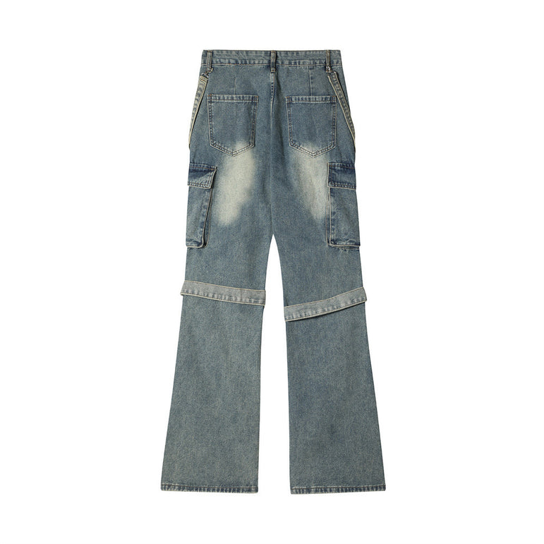 Punk Flared Denim Jeans | Bootcut Streetwear