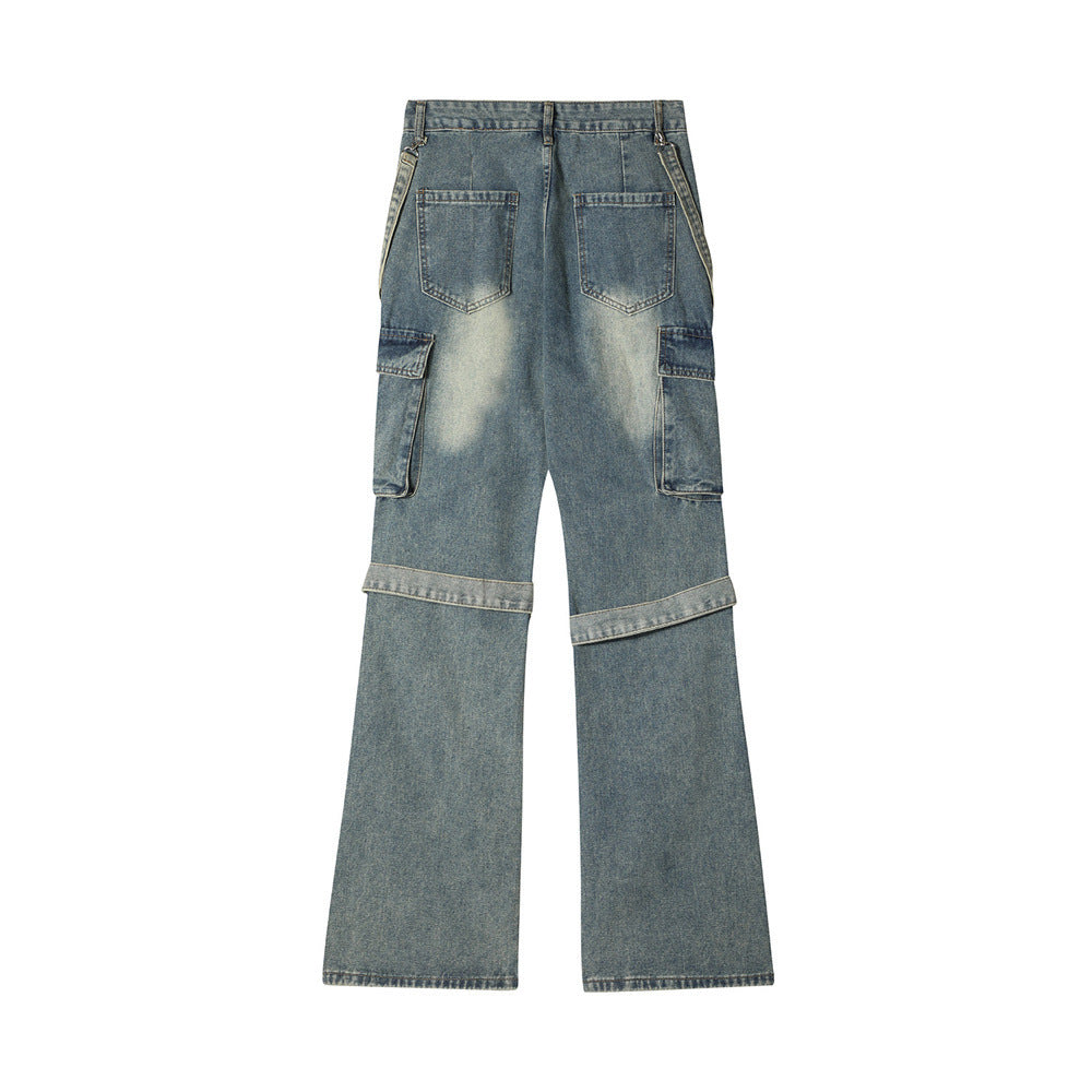 Punk Flared Denim Jeans | Bootcut Streetwear
