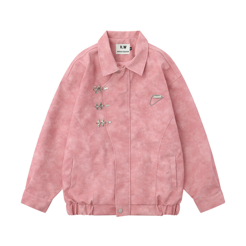 D-vine PU Leather Jacket