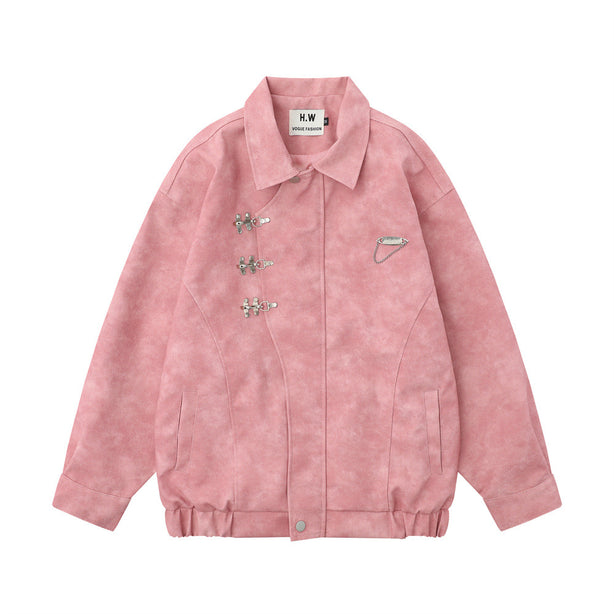 D-vine PU Leather Jacket