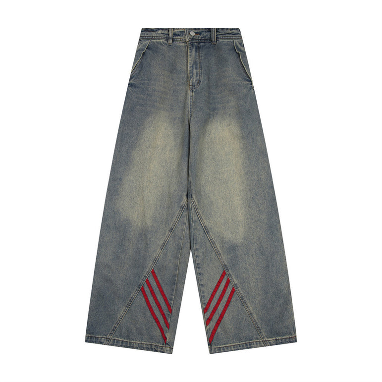 D-vine Tripled Striped Jeans - waist detail