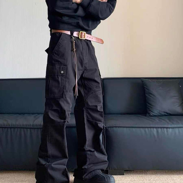 D-vine Retro Multi-pocket Cargo Pants - side pocket detail