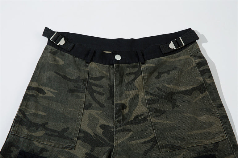 D-vine Heavy Industry Camouflage Cargos - flat lay product shot