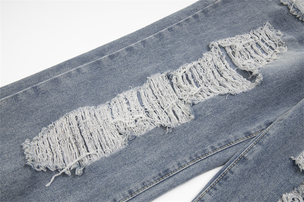 Unisex Ripped Denim Jeans